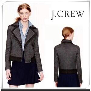 J. Crew Stretch Wool Motorcycle Jacket Womens Size: 2